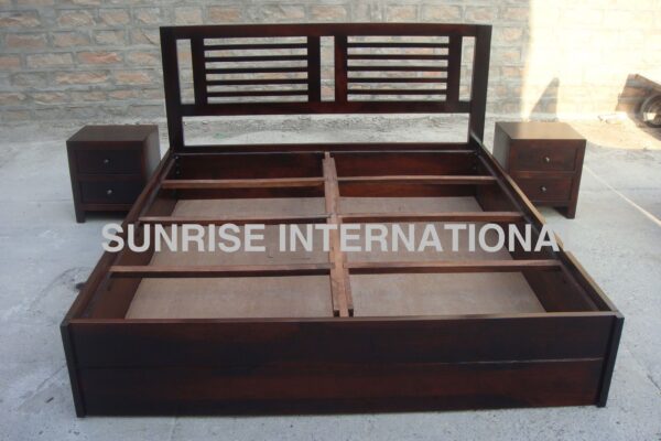 storage bed wooden indian king size double bed with storage under mattress 5 Sunrise Exports