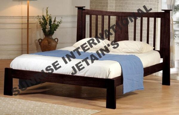 taper legs design wooden king size double bed 2 Sunrise Exports