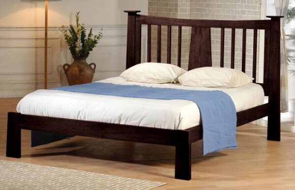 taper legs design wooden queen size double bed Sunrise Exports