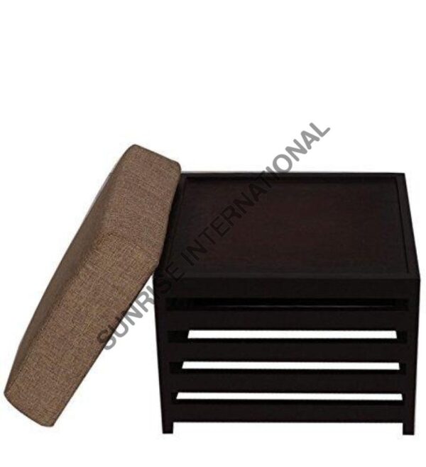 wooden stool for living room or dressing table 2 Sunrise Exports